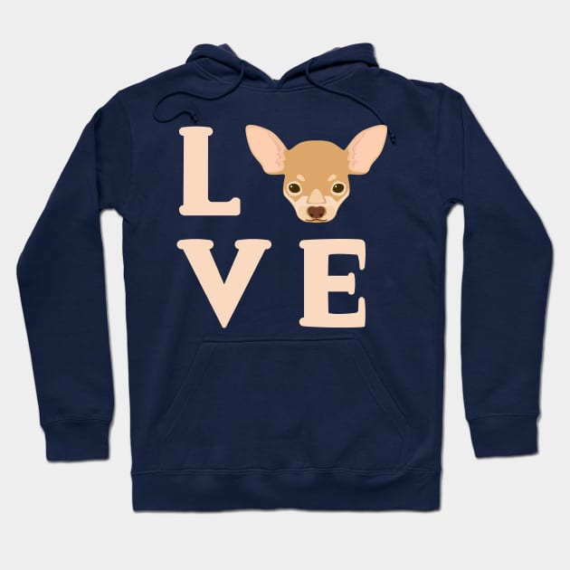 Love Chihuahua's - Cute Chi Lover Dog Puppy Face Hoodie by PozureTees108